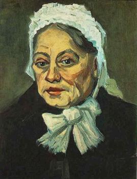 Vincent Van Gogh : Head of an Old Woman with White Cap